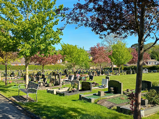 Spring day at Gresley Cemetery